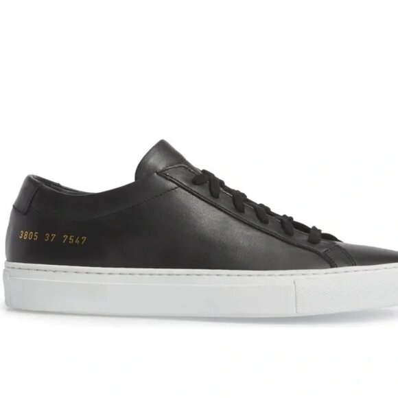 - Common Projects Original Achilles Low Top Sneakers Black/White Women's 9… - Picture 3 of 9